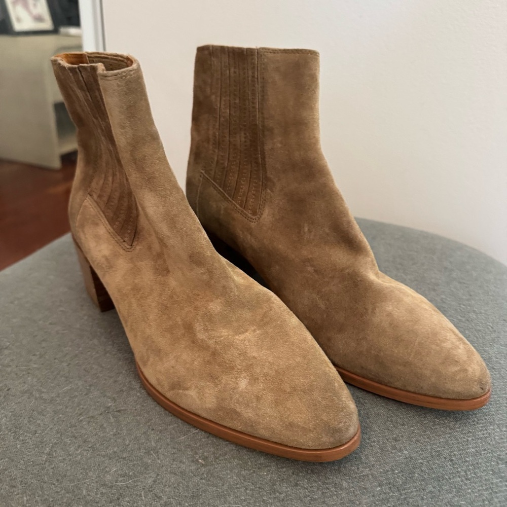 Rag & Bone Rover Suede Chelsea Boots Tan 8.5 - Picture 7 of 10